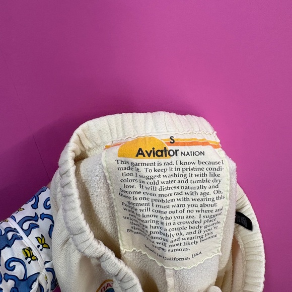 AVIATOR NATION ASPEN SWEATPANTS - WHITE - Picture 5 of 5